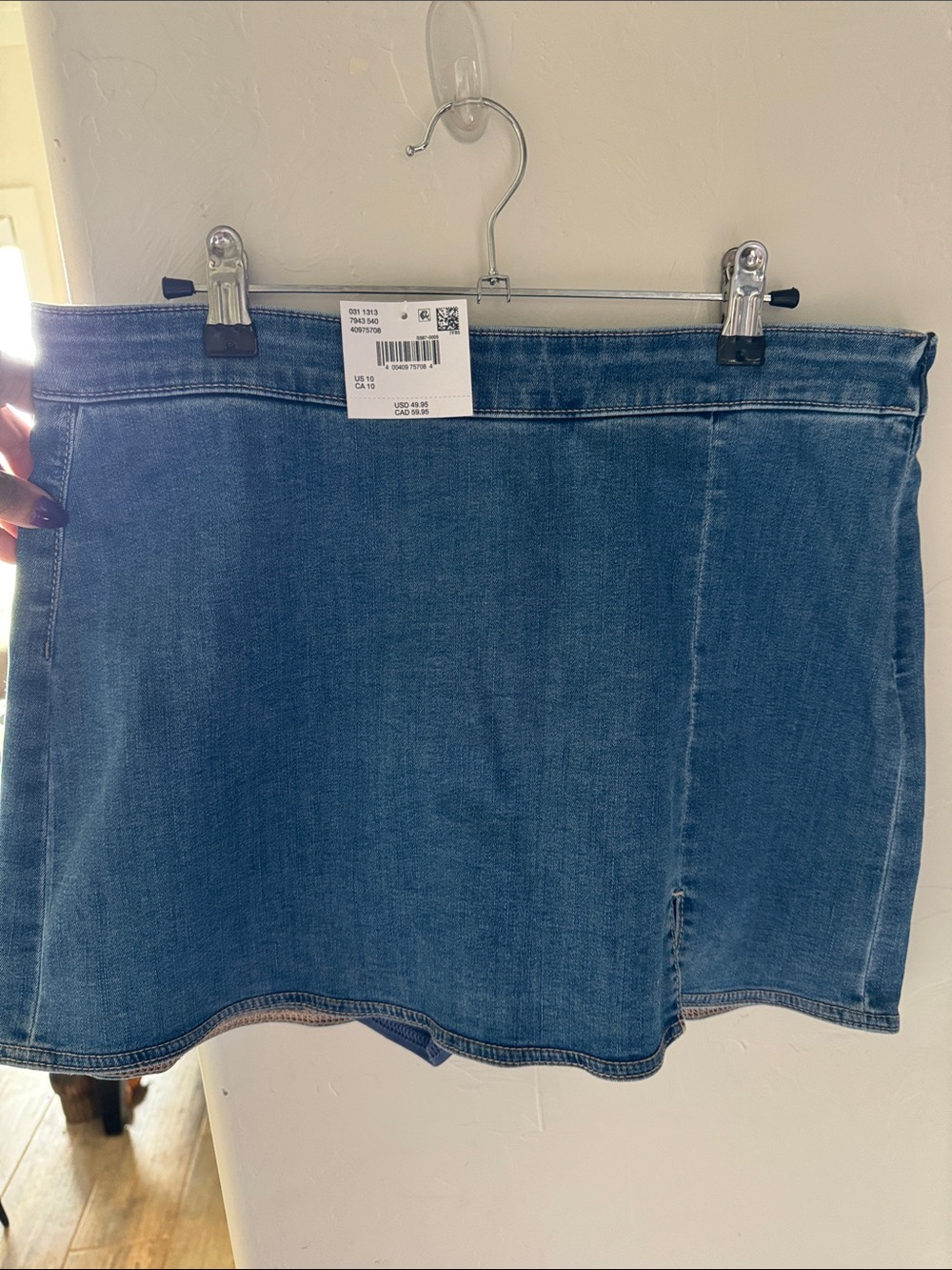 Classic Blue Denim Mini Skort - Women's